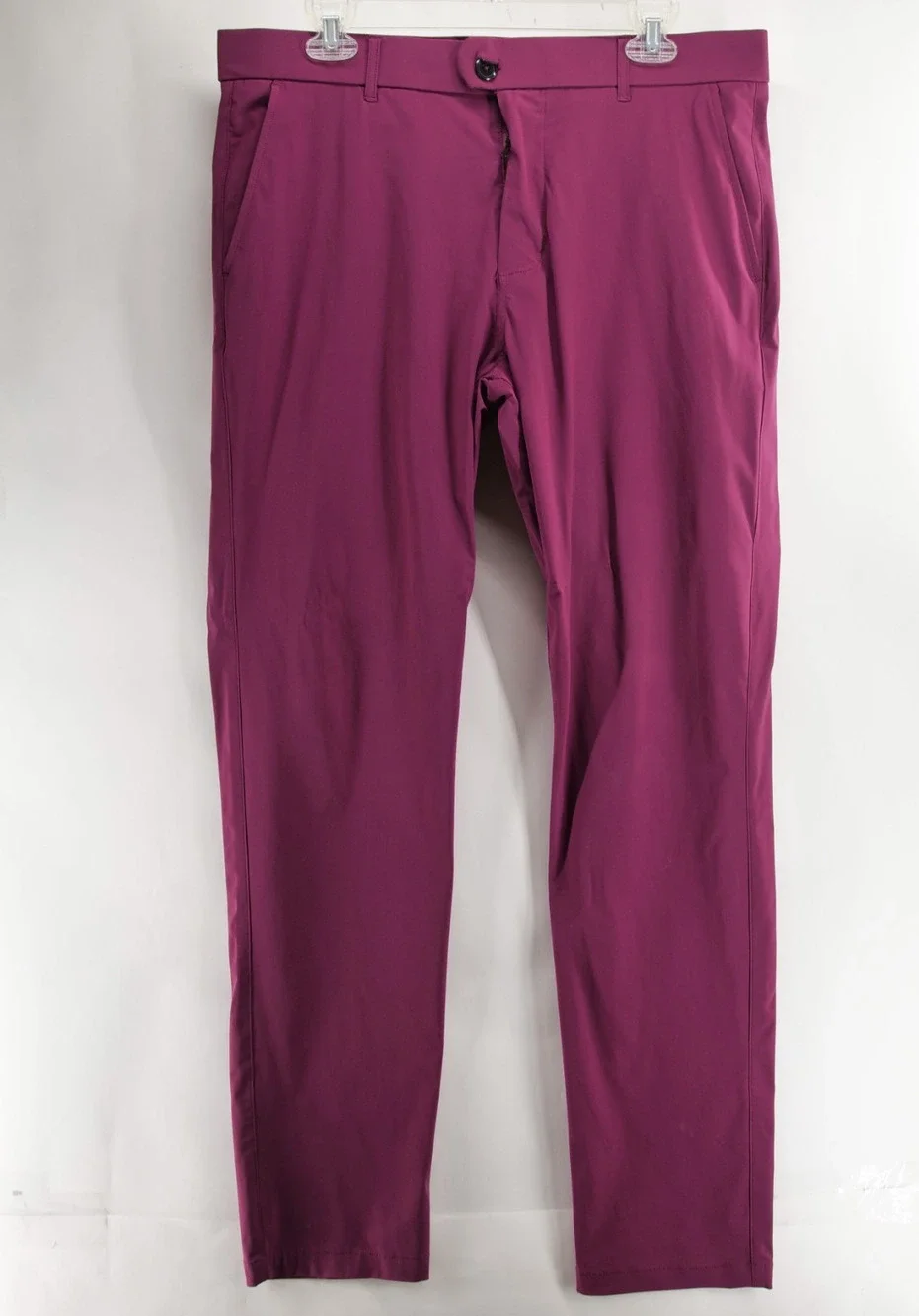 GREYSON Men's 34x32 Plum Red Performance Athletic Golf Pants Stretch Blend